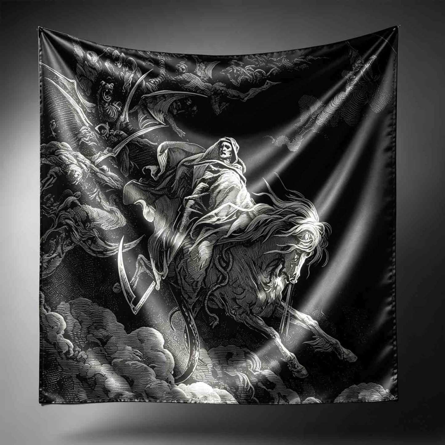 Death on the Pale Horse Square Scarf