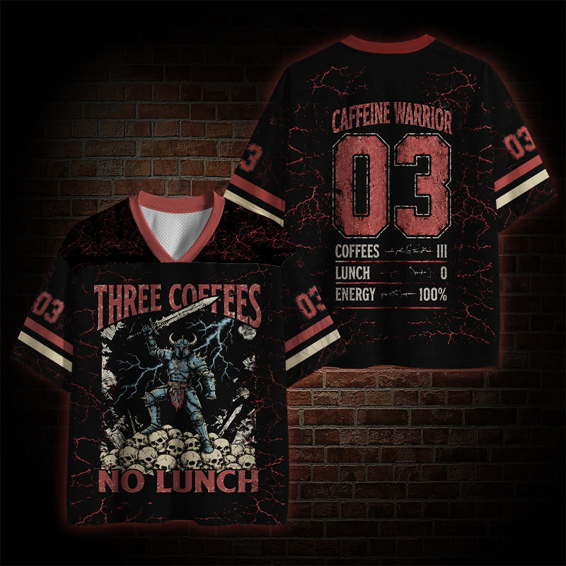Three Coffee No Lunch Mesh Jersey