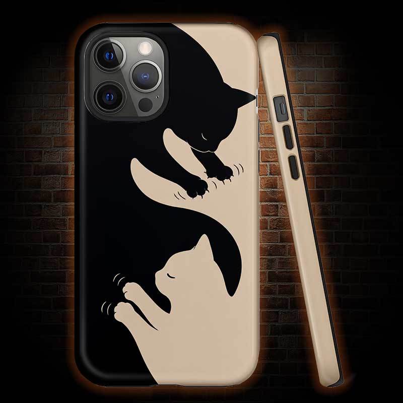 Abstract Art Yin Yang Kneading Cat Phone Case