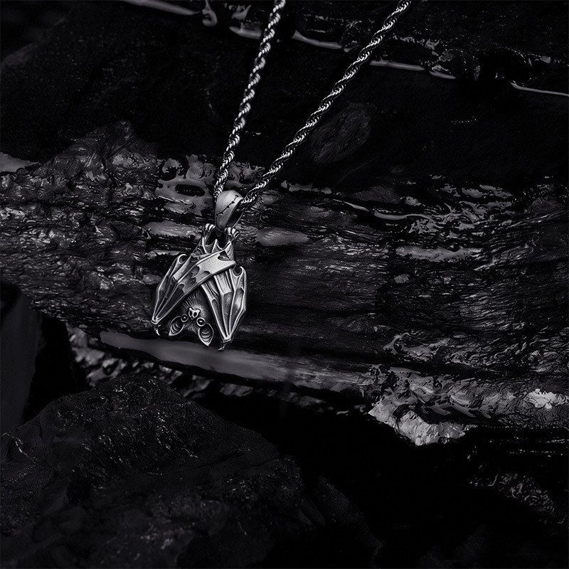 Hanging Bat Pendant Necklace