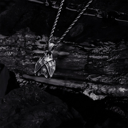 Hanging Bat Pendant Necklace