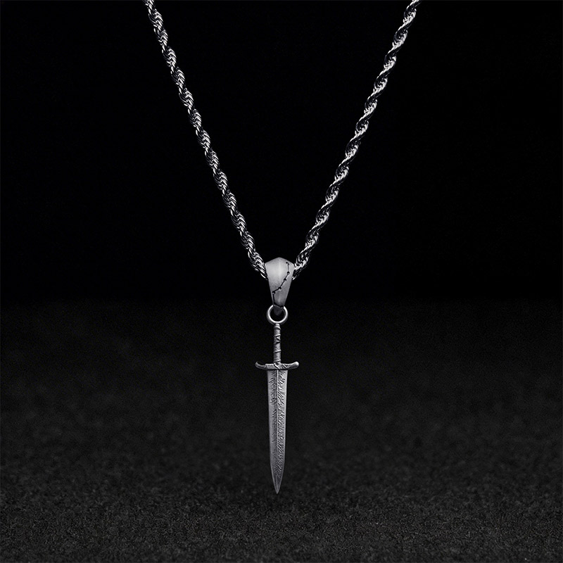Broken Sword Pendant Necklace