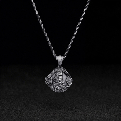 King Coin Medallion Necklace