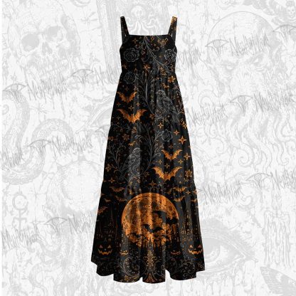 Raven Moon Wide Straps Maxi Dress