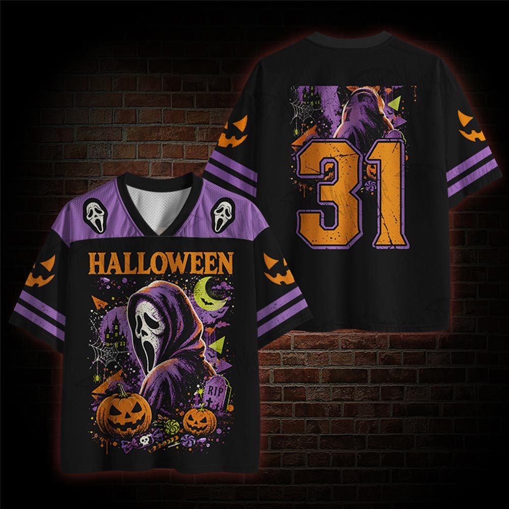 holloween rip Mesh Jersey