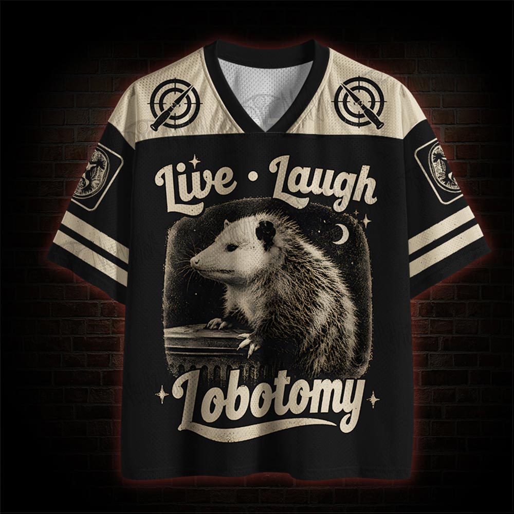 live laugh lobotomy meme Mesh Jersey