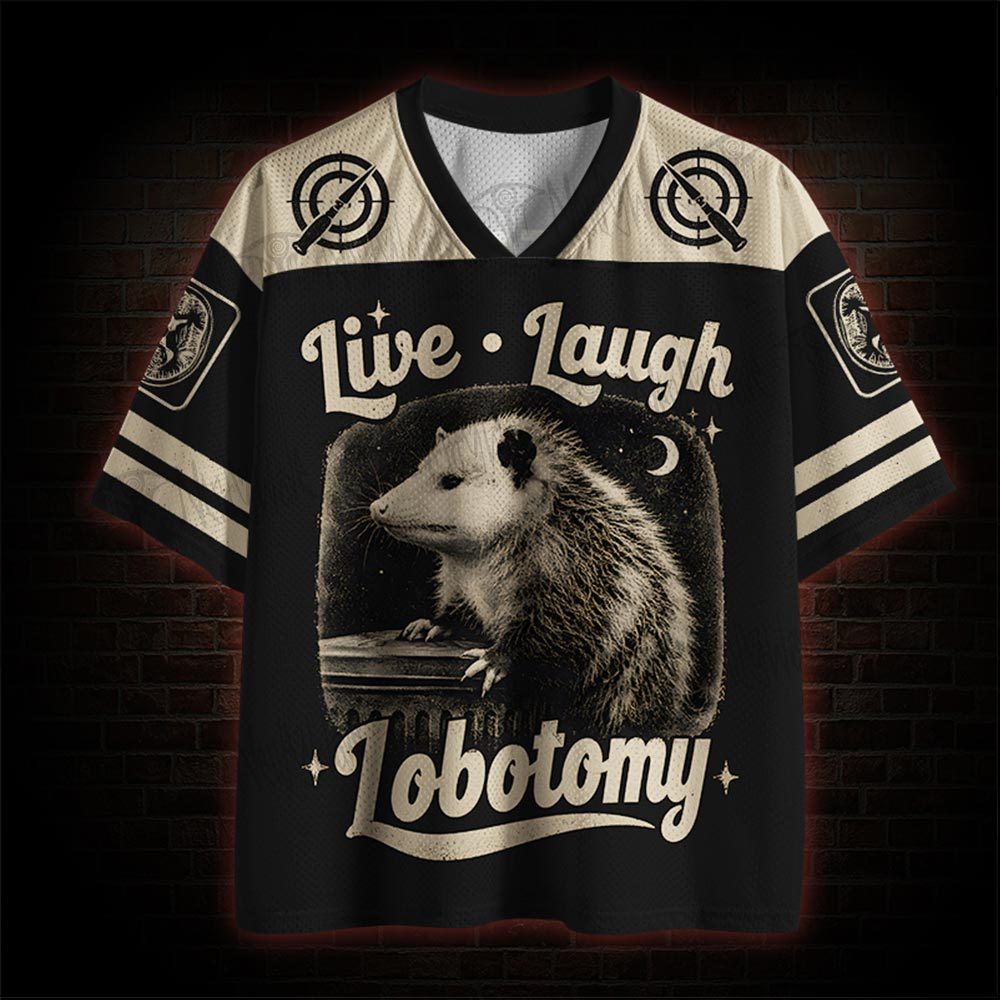 live laugh lobotomy meme Mesh Jersey