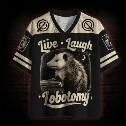 live laugh lobotomy meme Mesh Jersey
