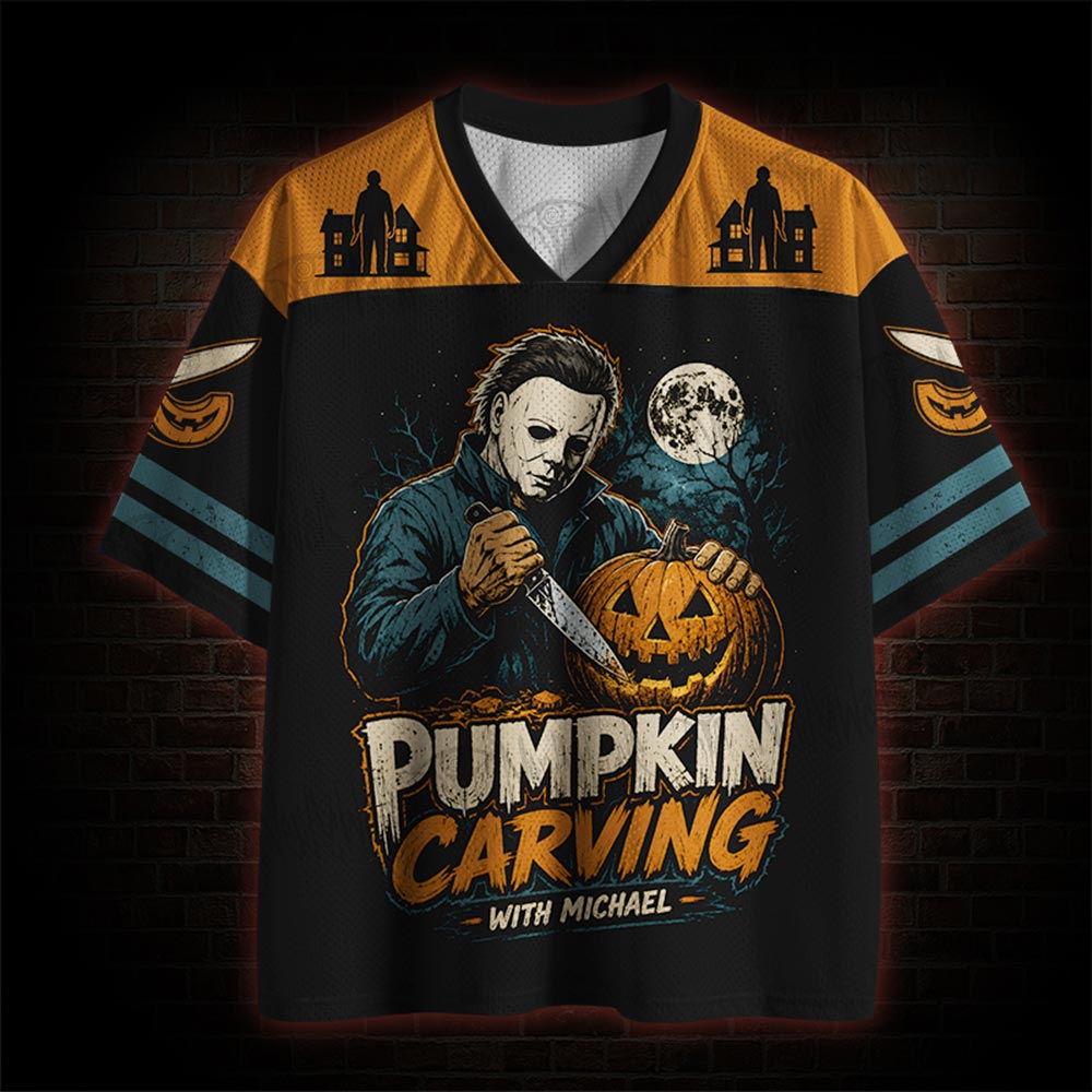 pumpkin carving Mesh Jersey