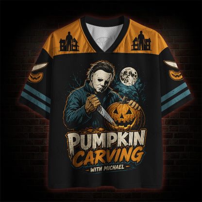 pumpkin carving Mesh Jersey