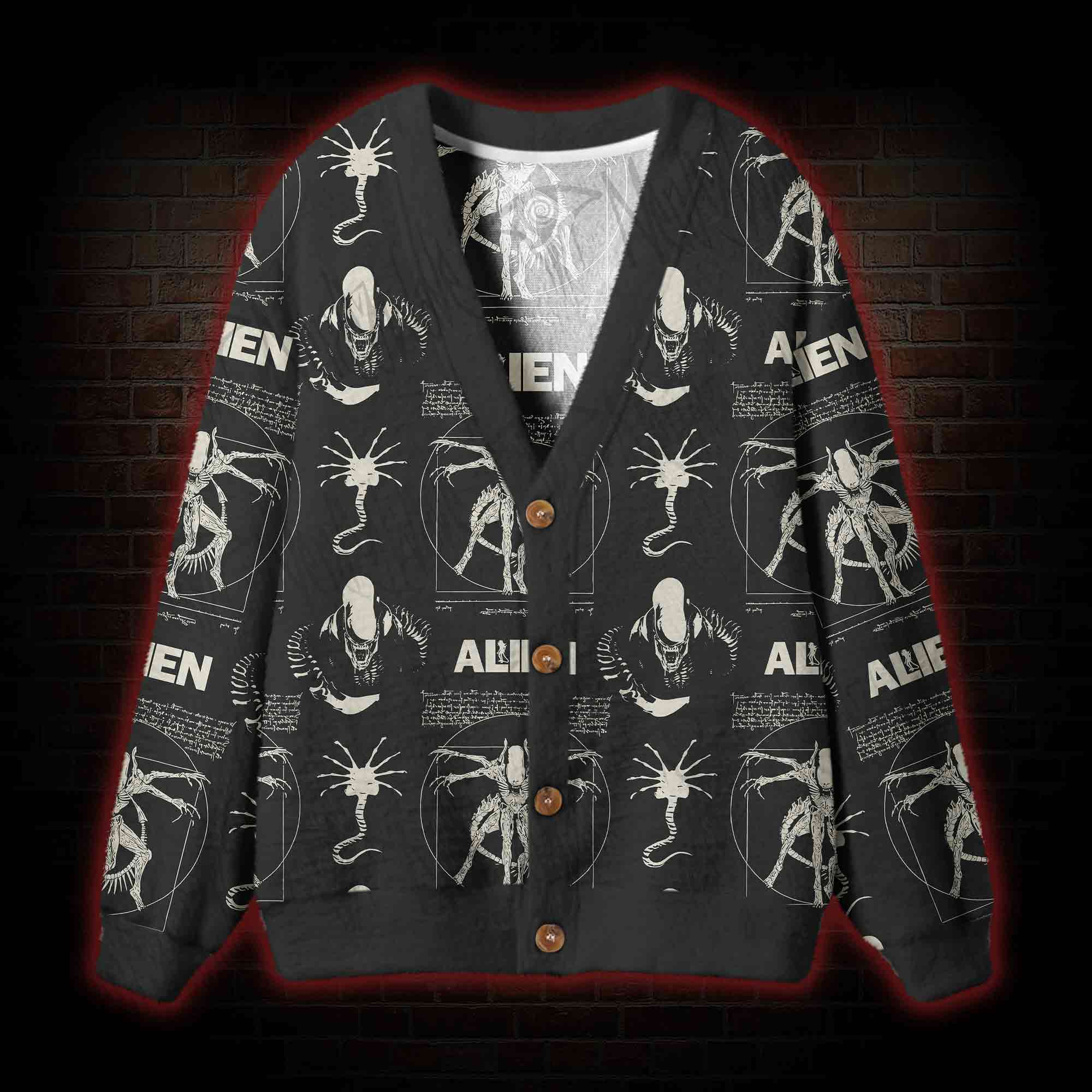 Alien Vintage Cardigan Sweater