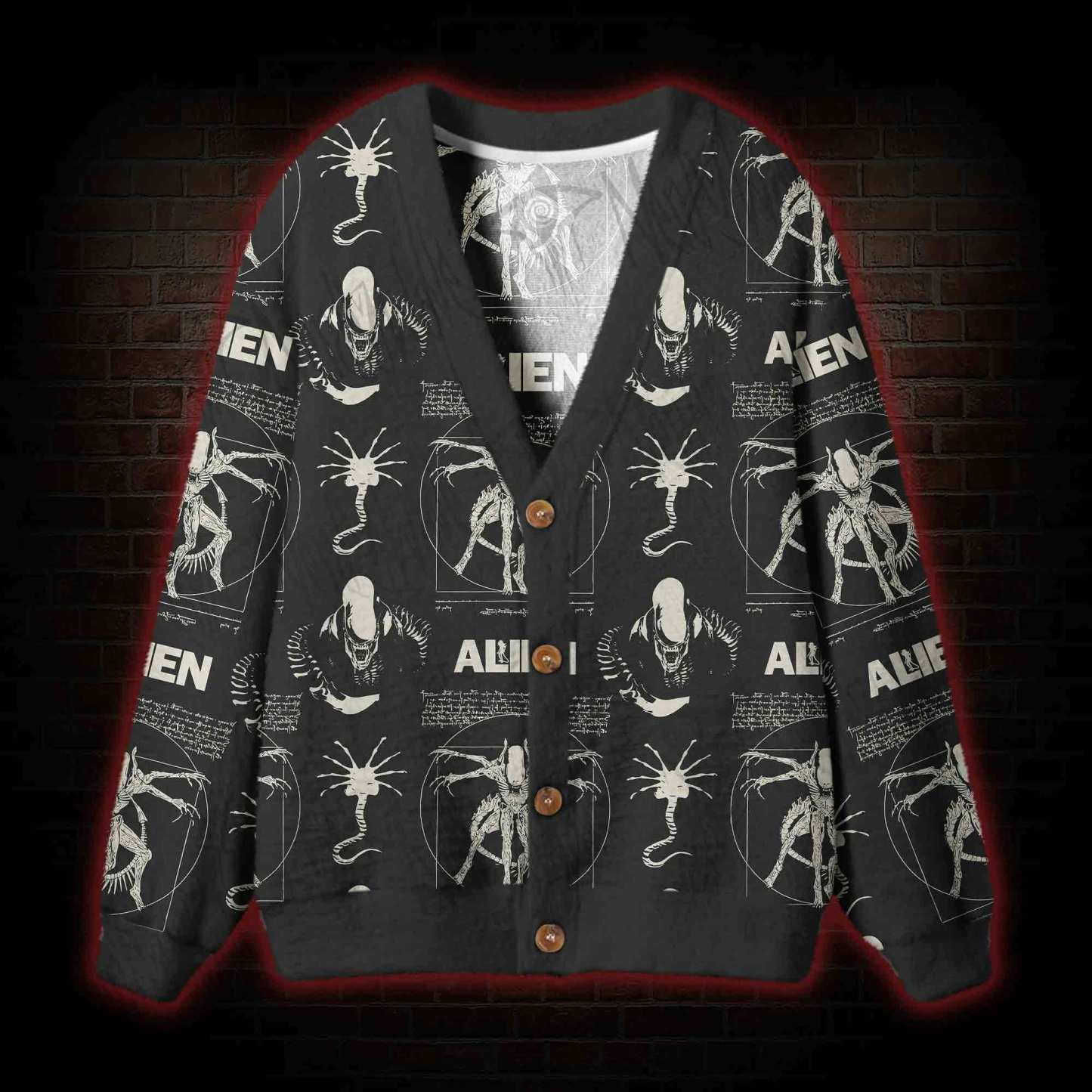 Alien Vintage Cardigan Sweater