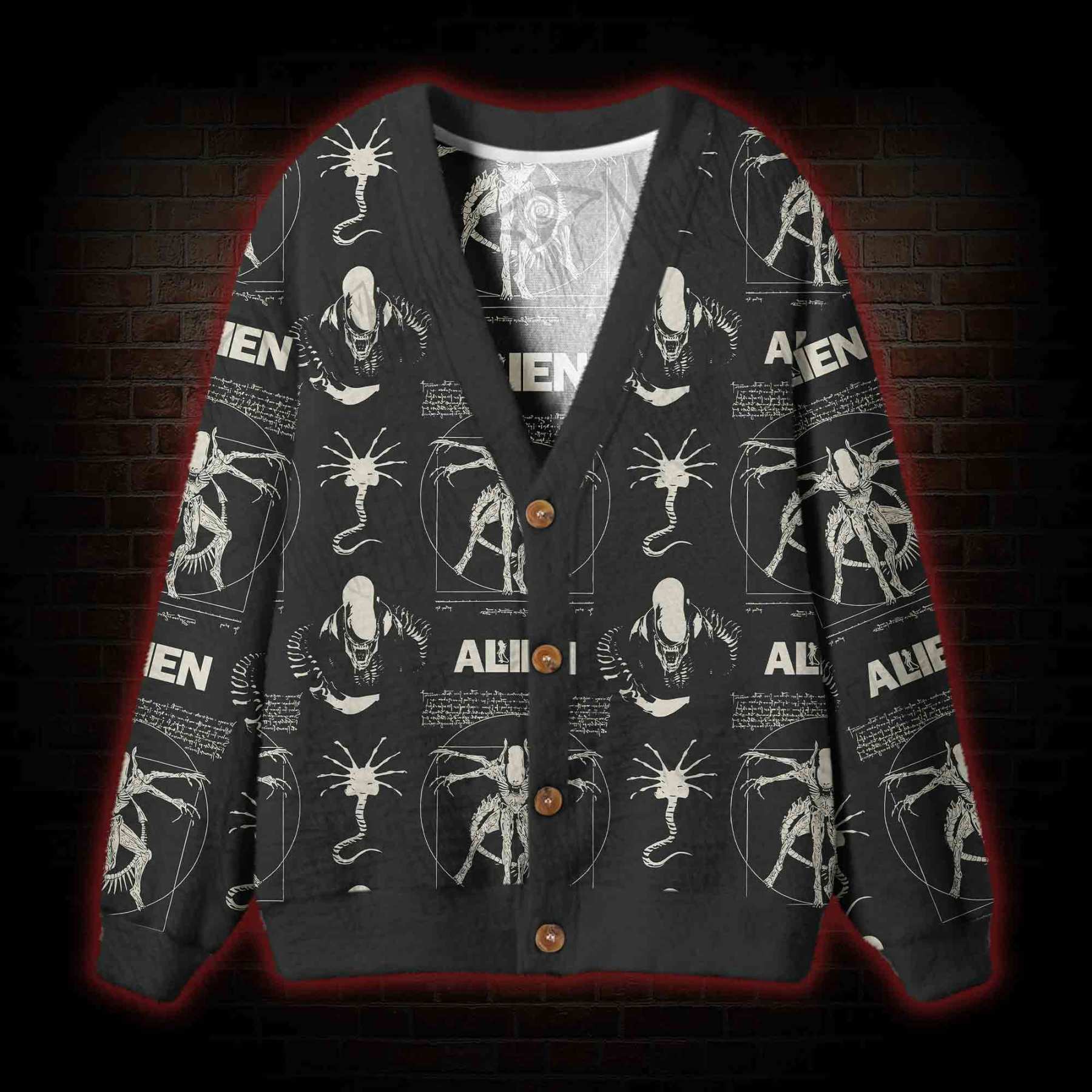 Alien Vintage Cardigan Sweater