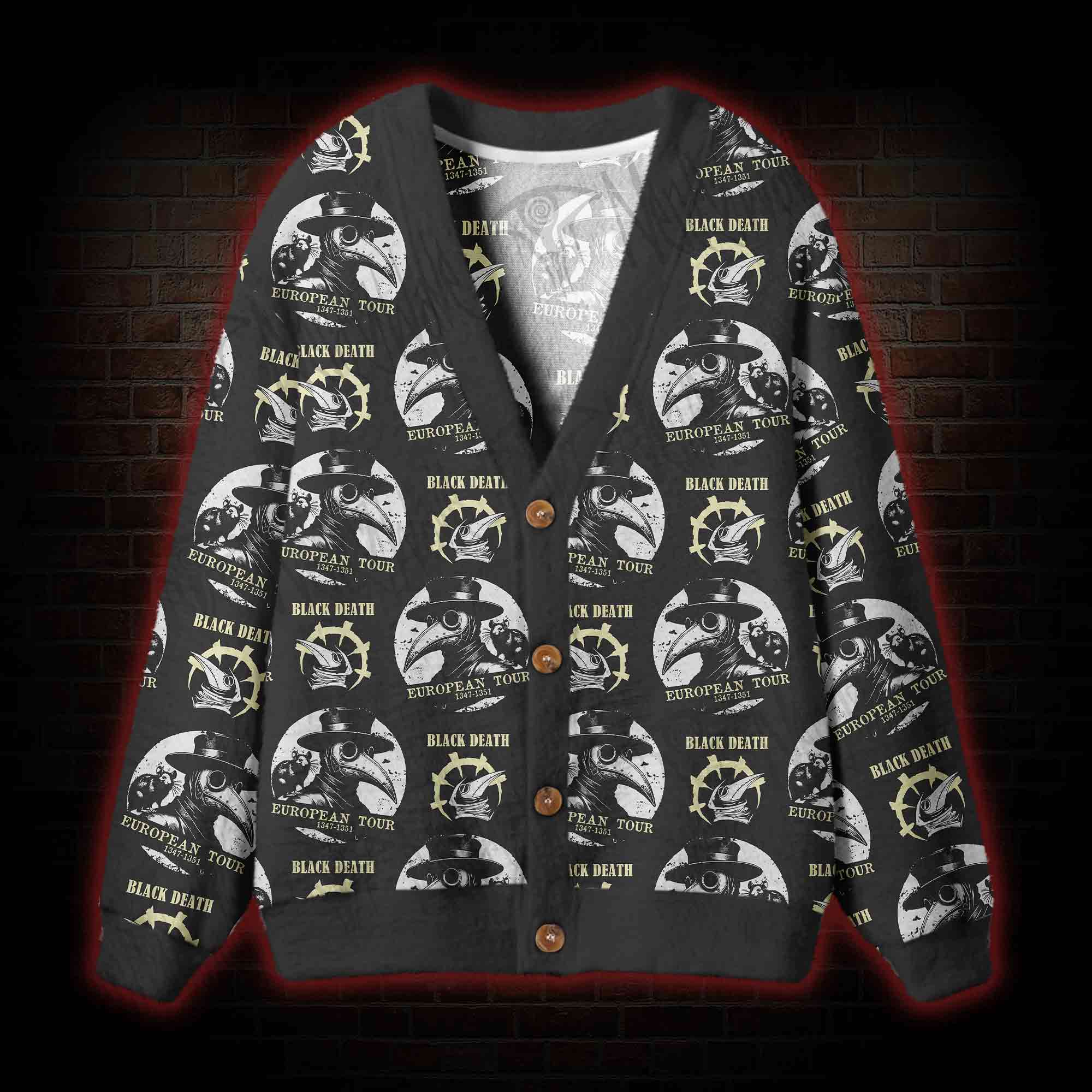 Black Death European Tour Cardigan Sweater