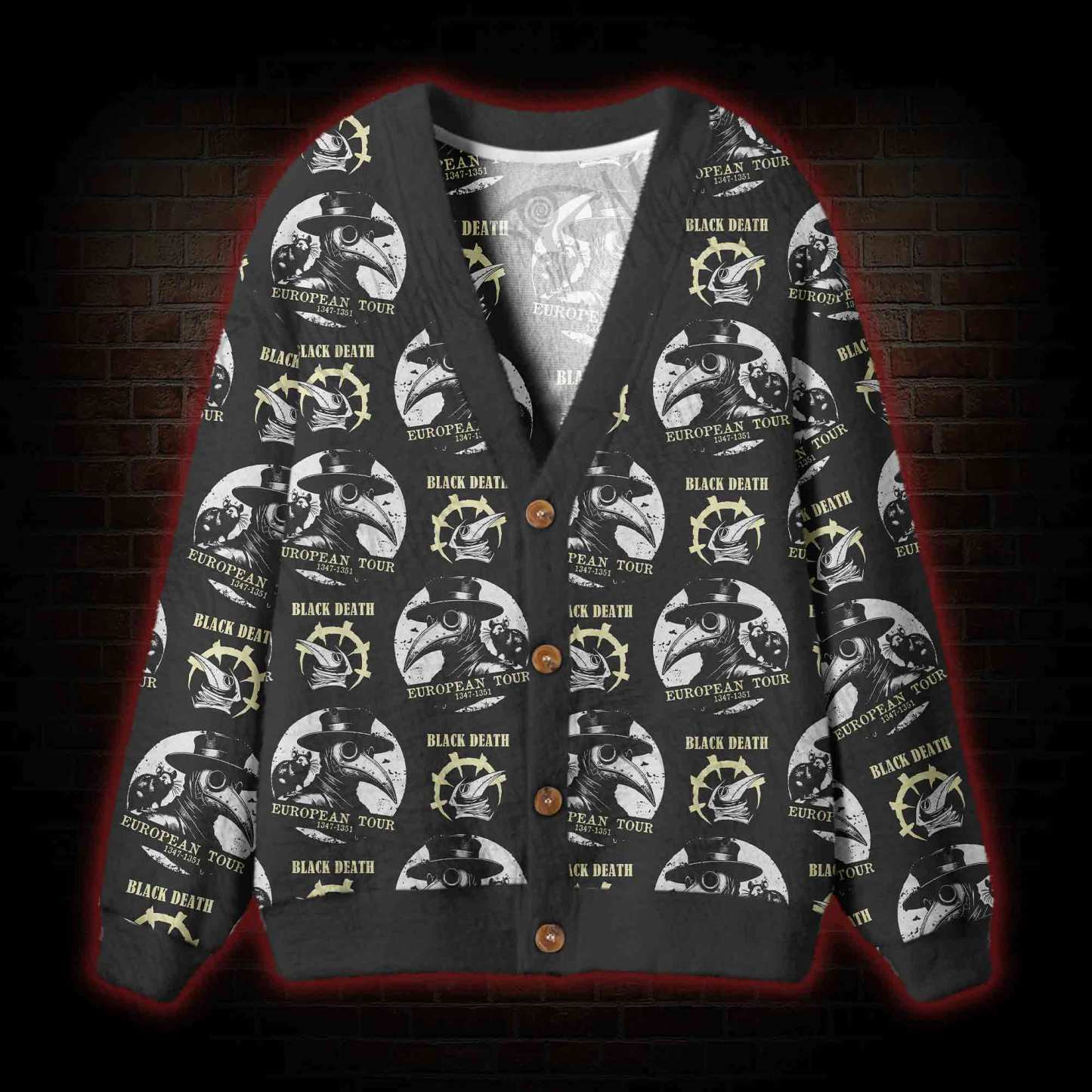 Black Death European Tour Cardigan Sweater
