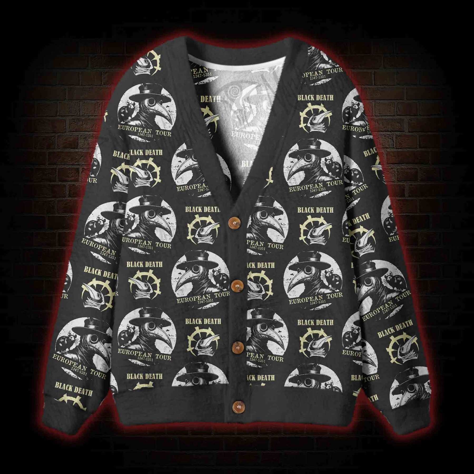 Black Death European Tour Cardigan Sweater