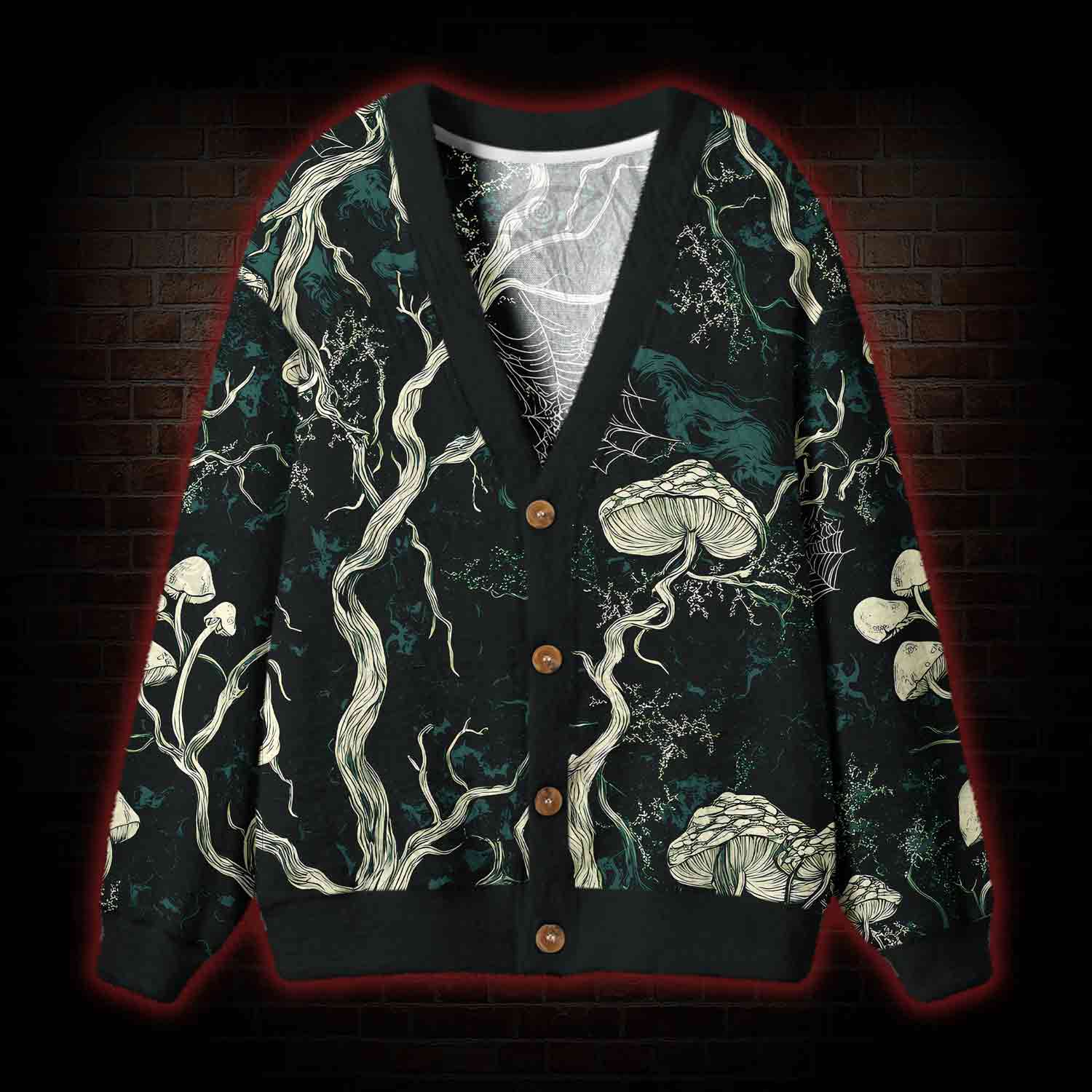 Mysterious Dark Forest Cardigan Sweater