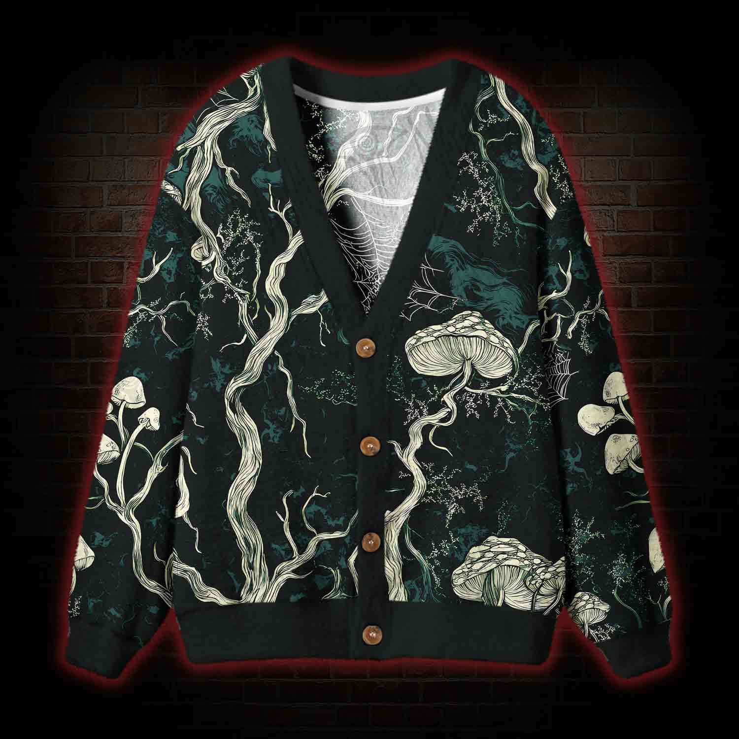 Mysterious Dark Forest Cardigan Sweater