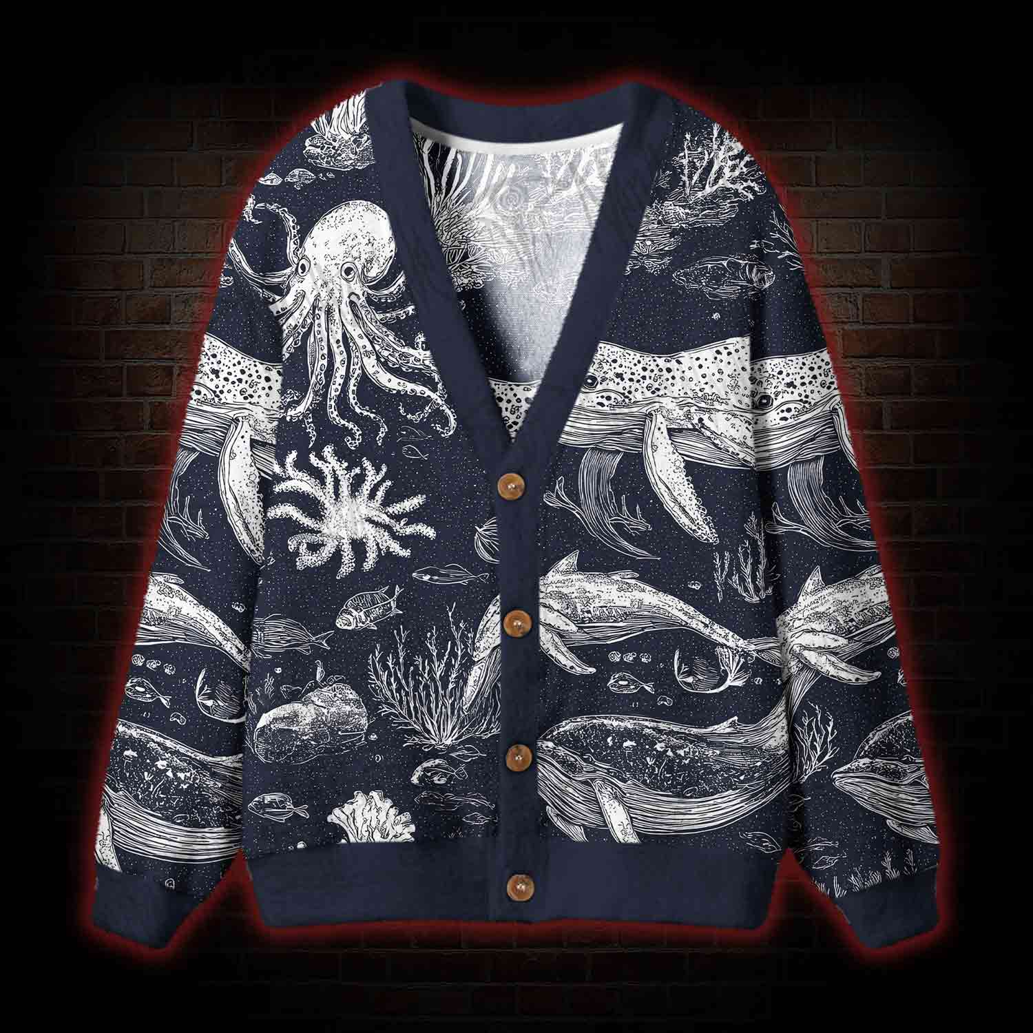 Cthulhu in the Deep Sea Cardigan Sweater