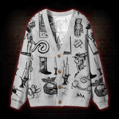 Weird Middle Ages Cardigan Sweater