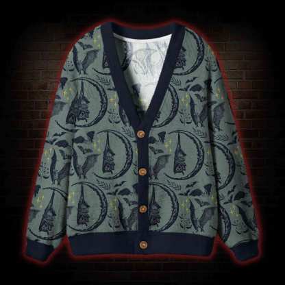 Hanging Bat Cardigan Sweater