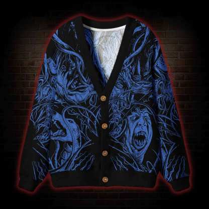 The Thing Horror Cardigan Sweater