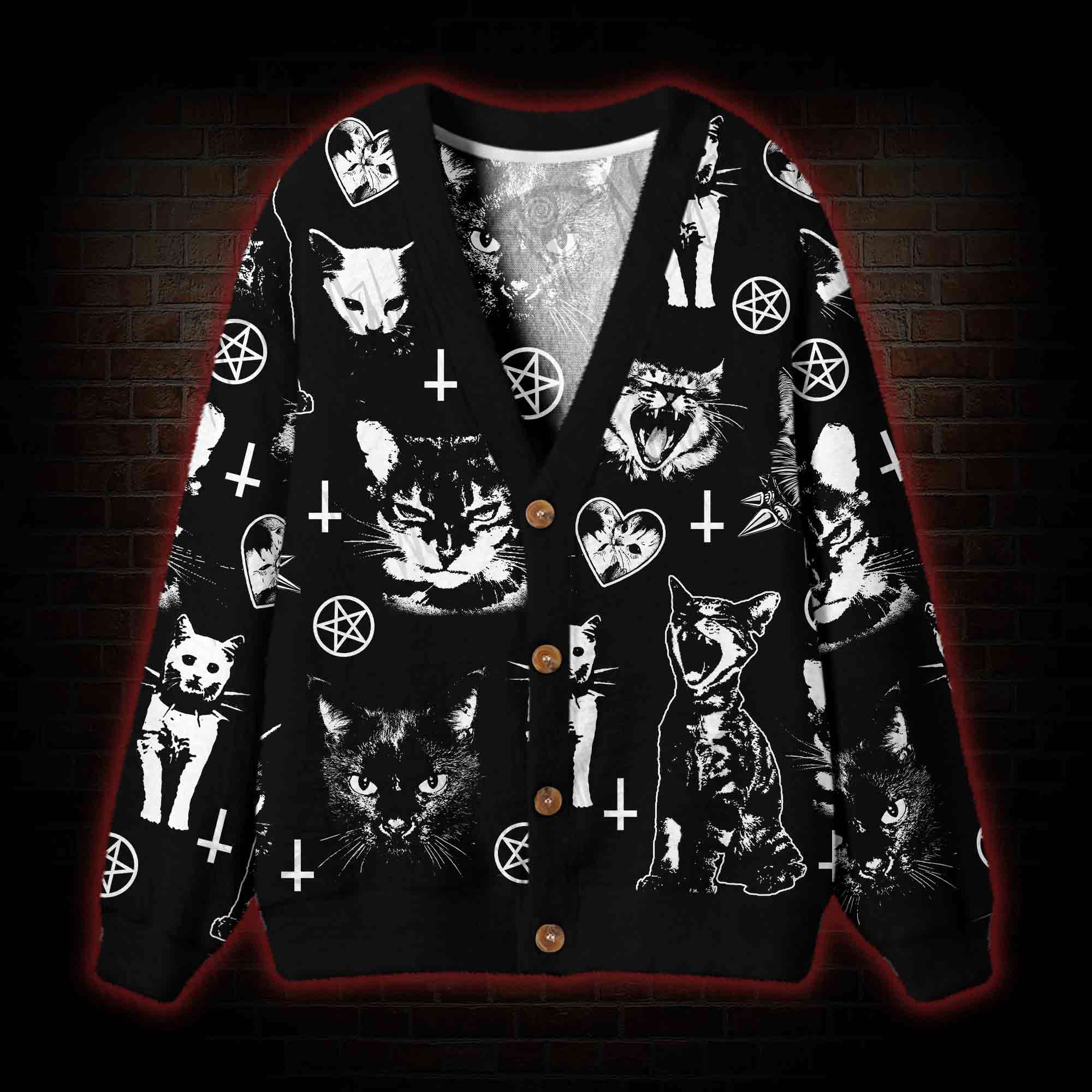 Cats Cardigan Sweater