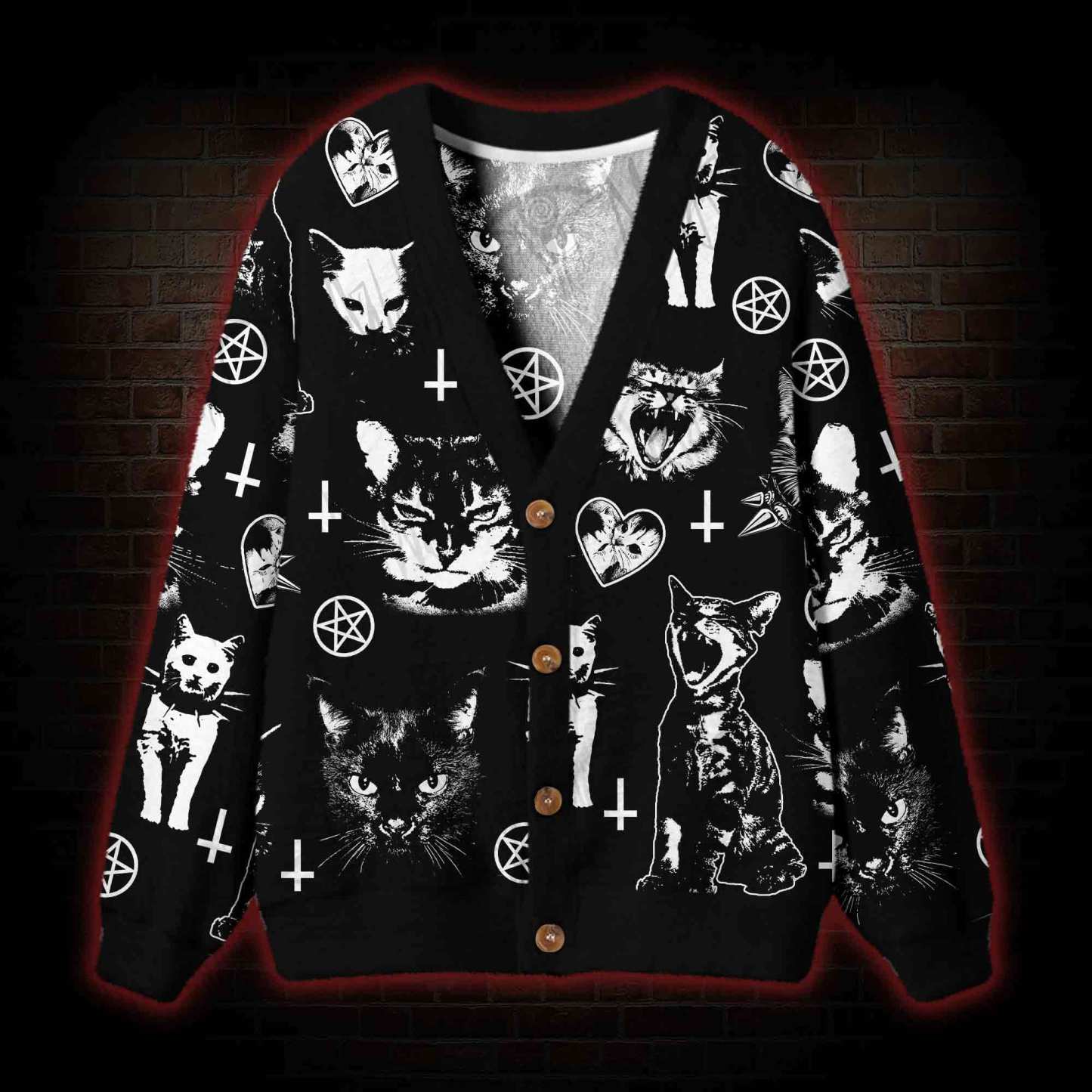 Cats Cardigan Sweater
