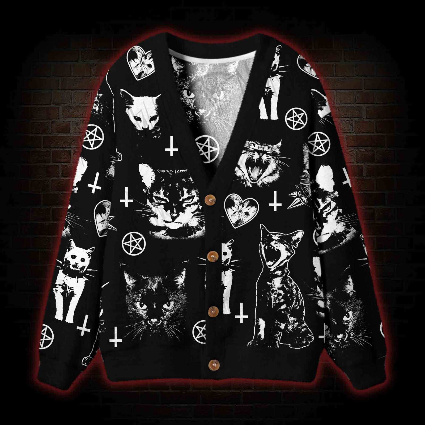 Cats Cardigan Sweater