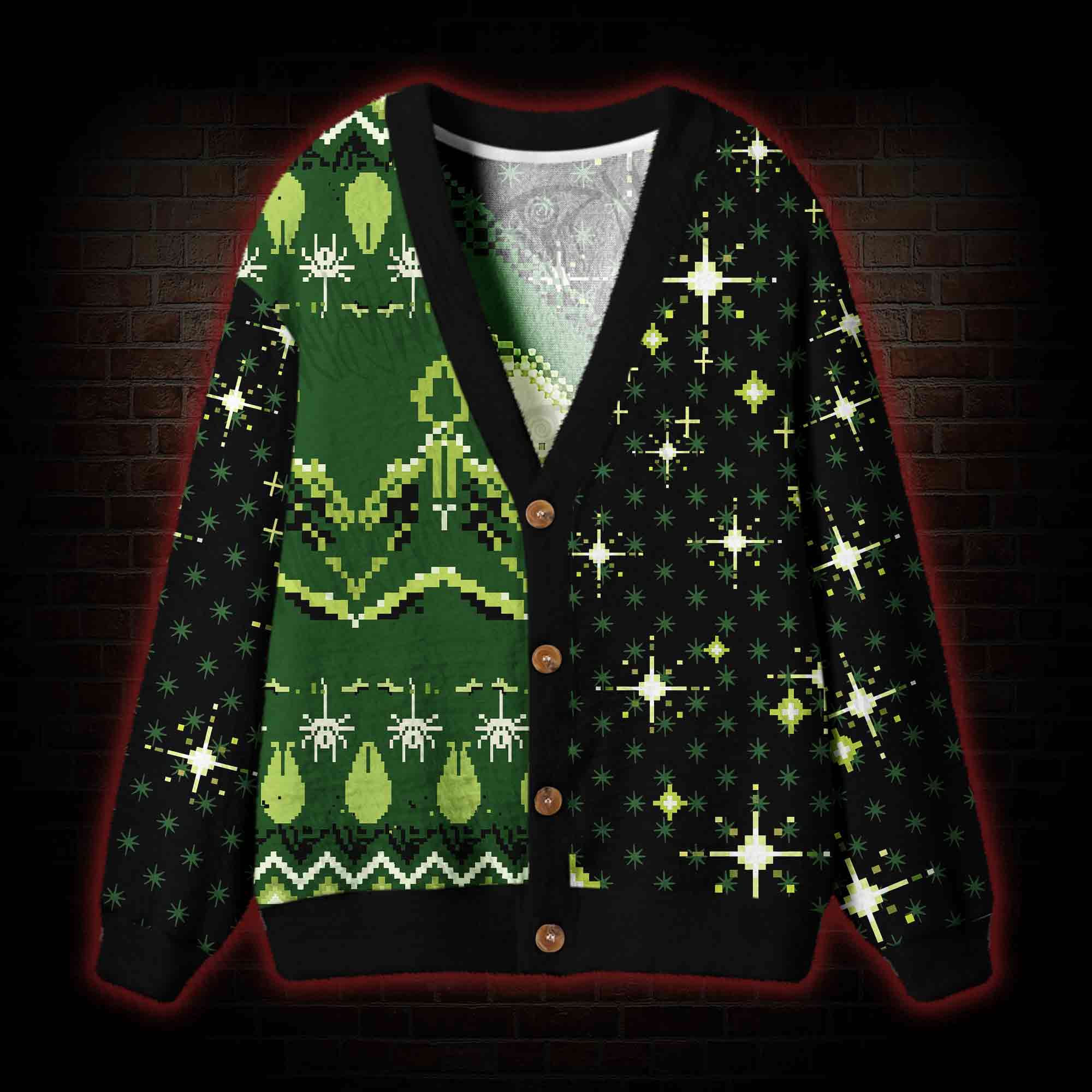 Alien in Space Cardigan Sweater