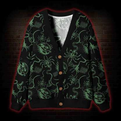 Alien Delivery Guy Cardigan Sweater