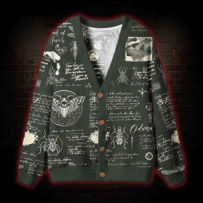 Retro Insects Cardigan Sweater