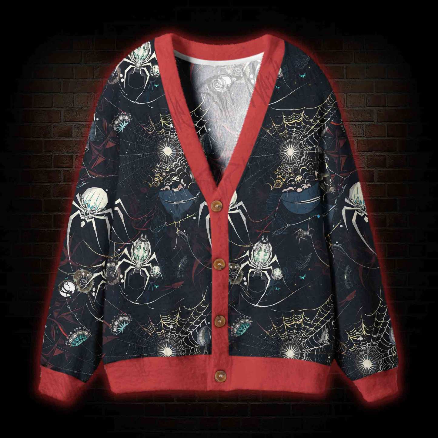 Shadowy Spiders Cardigan Sweater