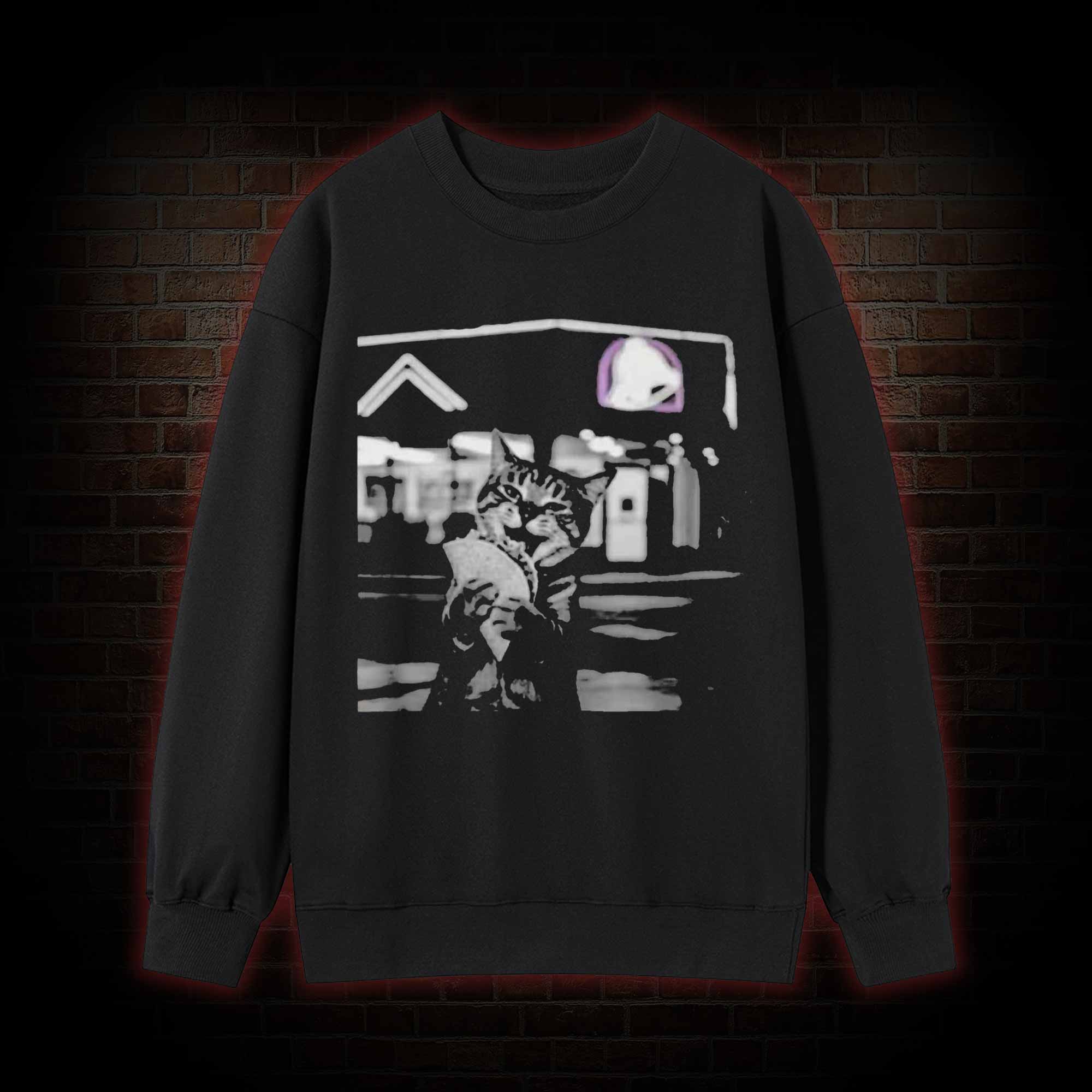 Funny Cat Eating Taco Sweatshirt