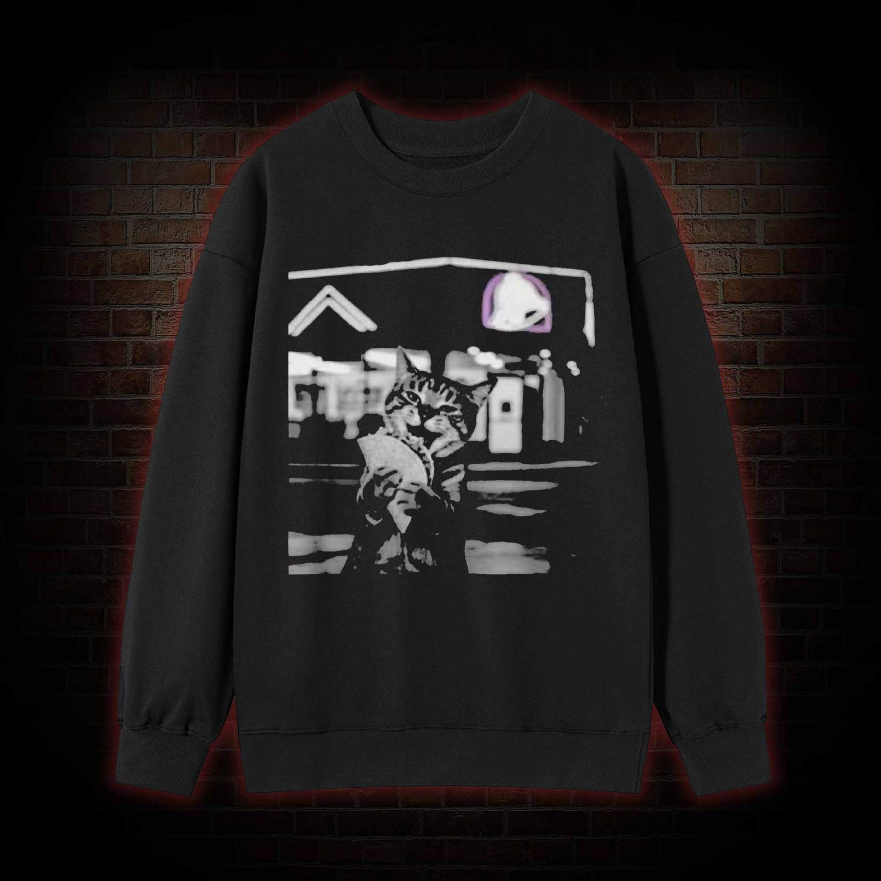 Funny Cat Eating Taco Sweatshirt