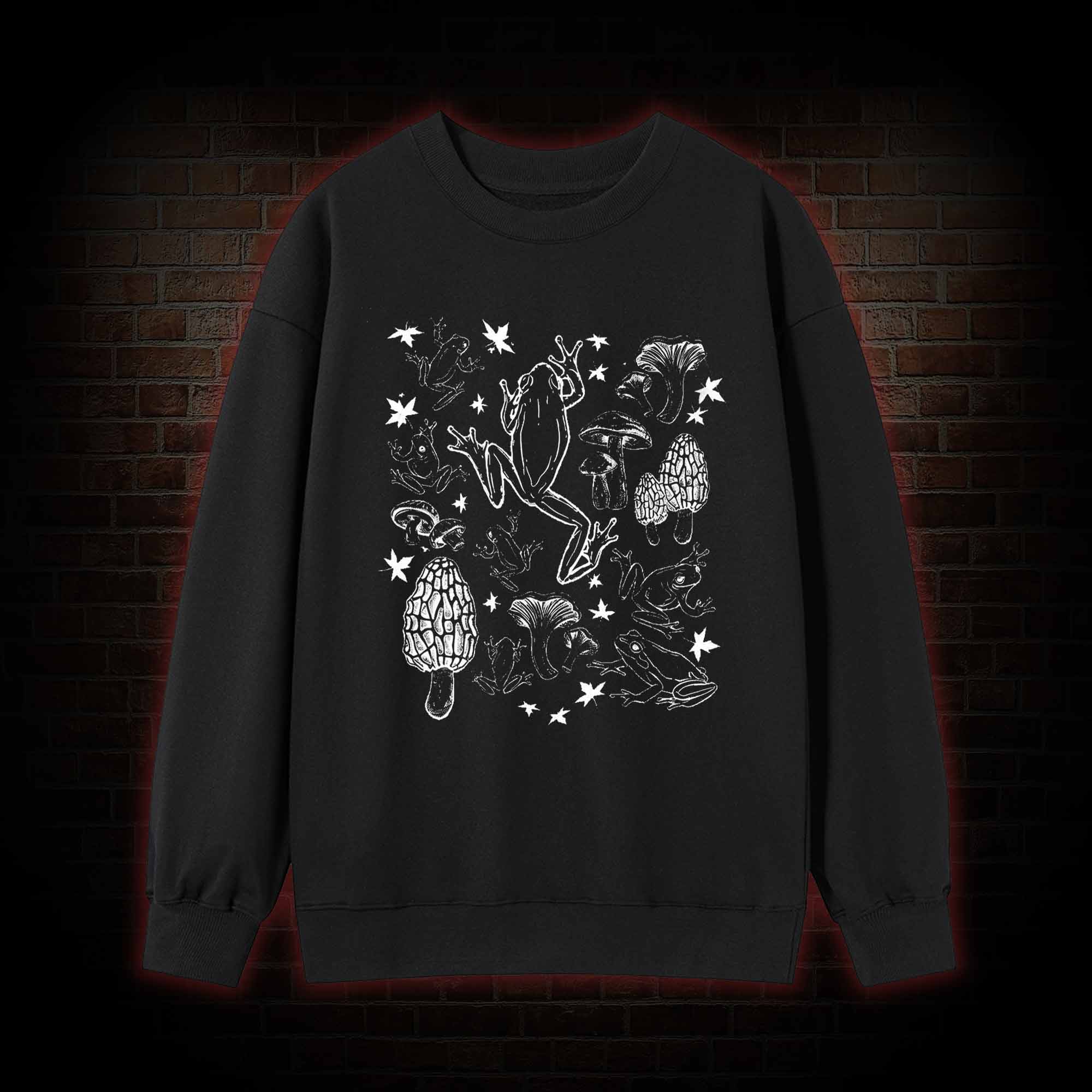 Frogs and Mushrooms Vintage Sweatshirt