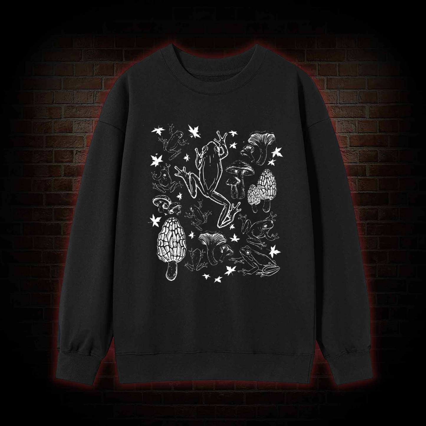 Frogs and Mushrooms Vintage Sweatshirt