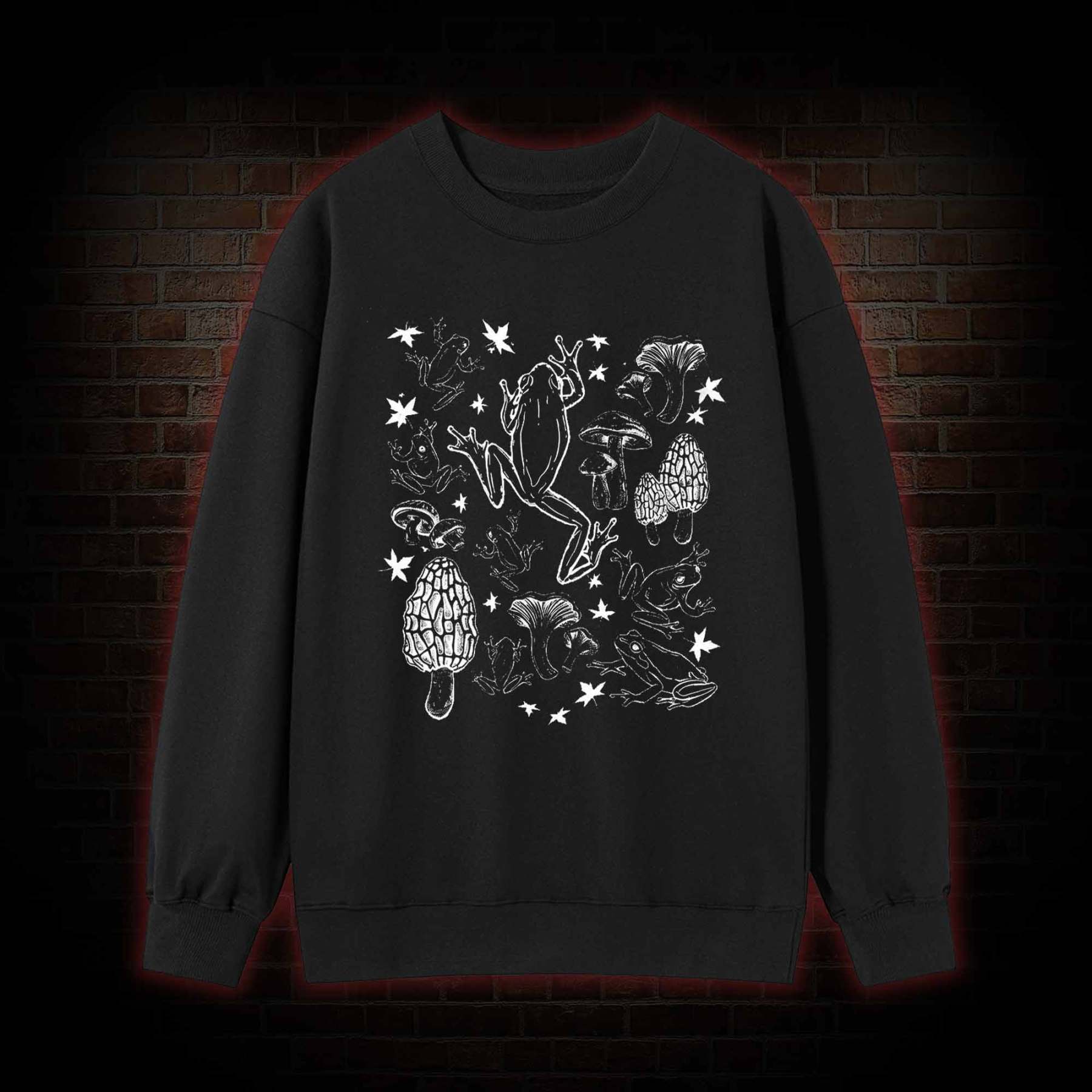Frogs and Mushrooms Vintage Sweatshirt