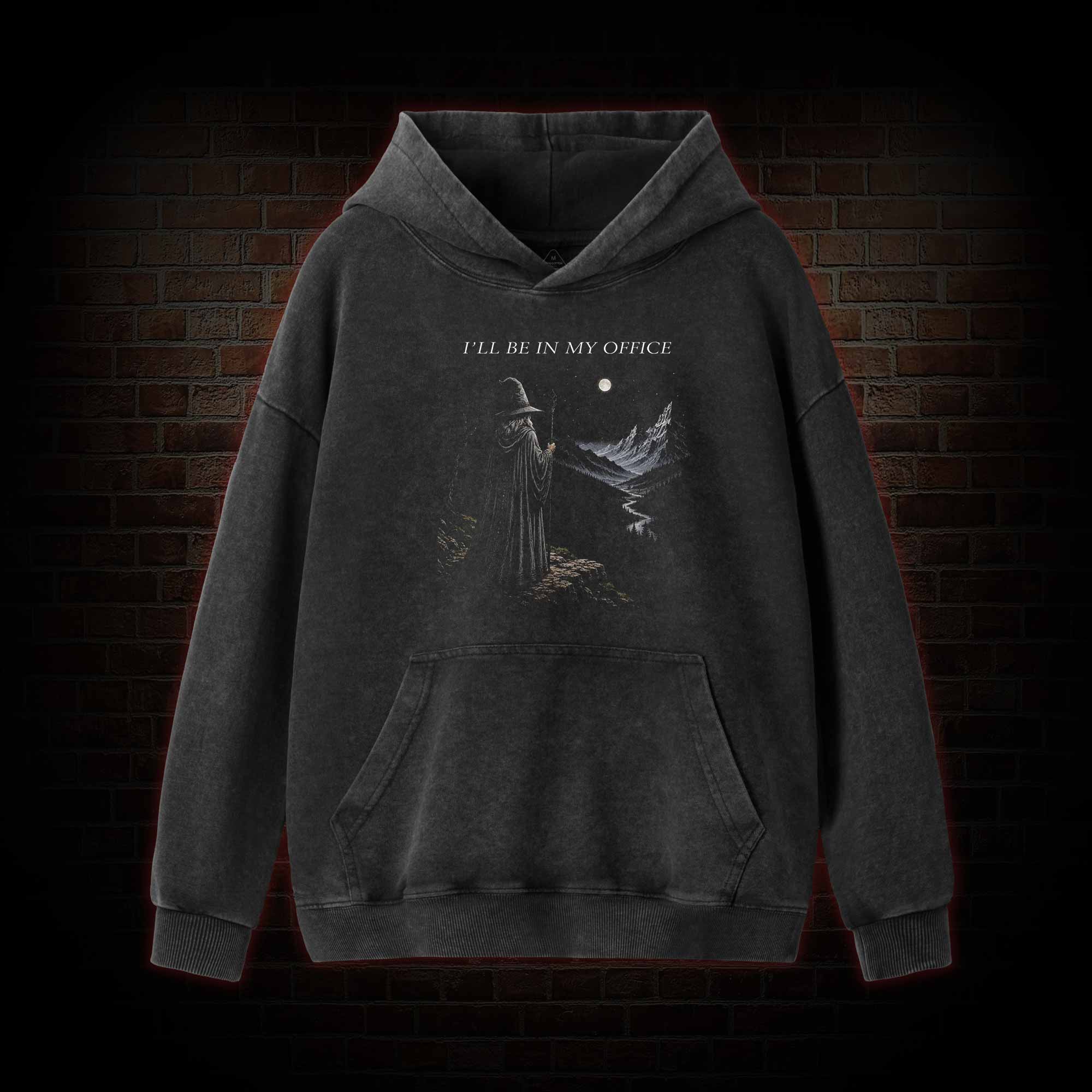 I'll Be in My Office Washed Hoodie