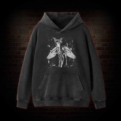 Winged Fawn Washed Hoodie