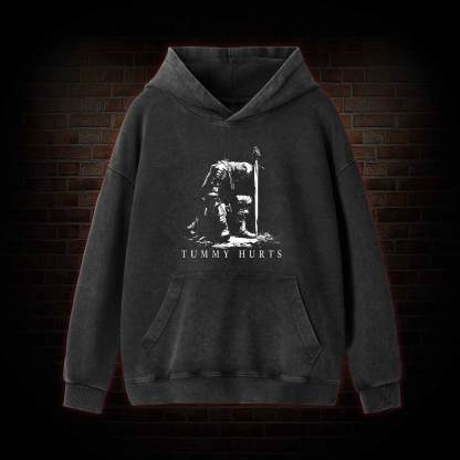 Dark Fantasy Knight Washed Hoodie