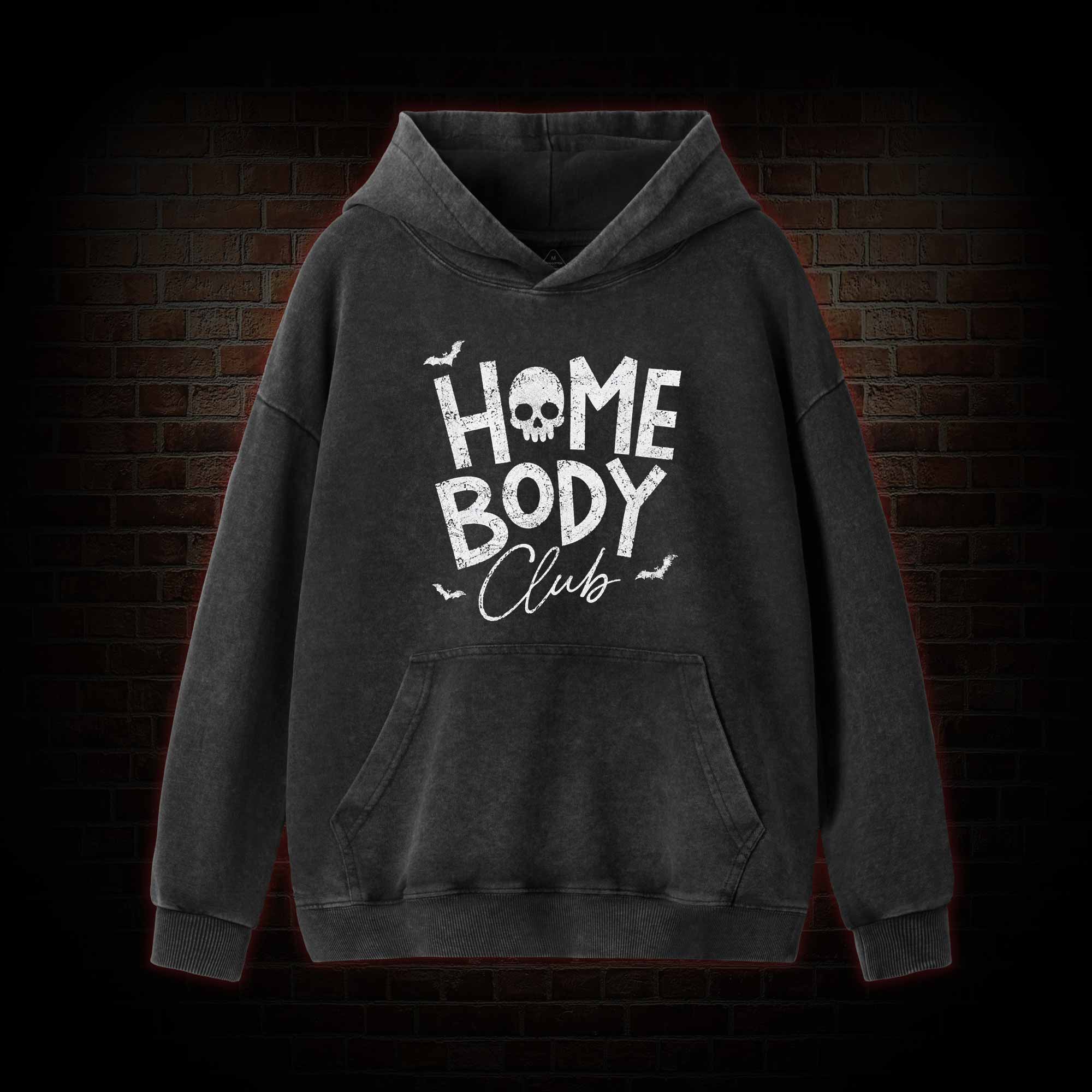 Goth Home Body Club Washed Hoodie