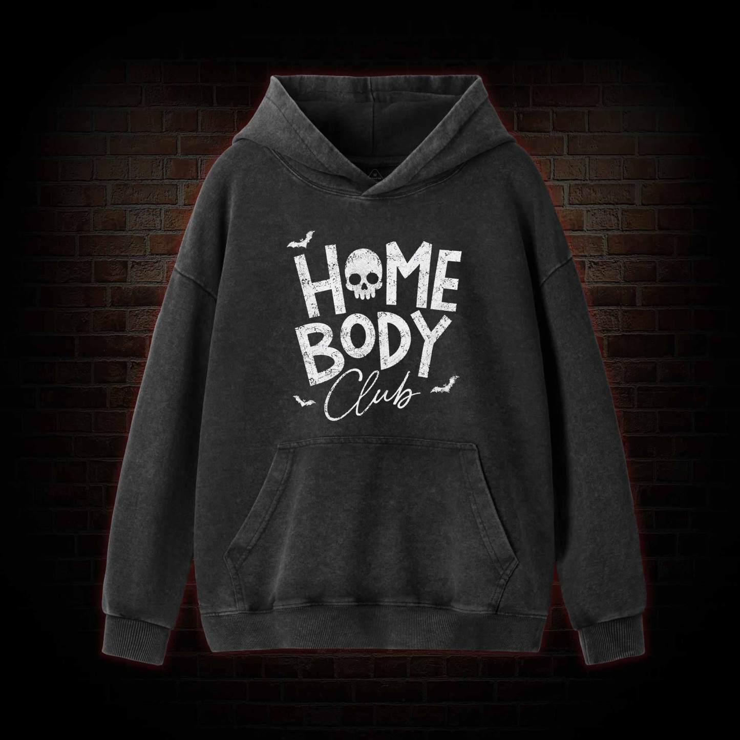 Goth Home Body Club Washed Hoodie