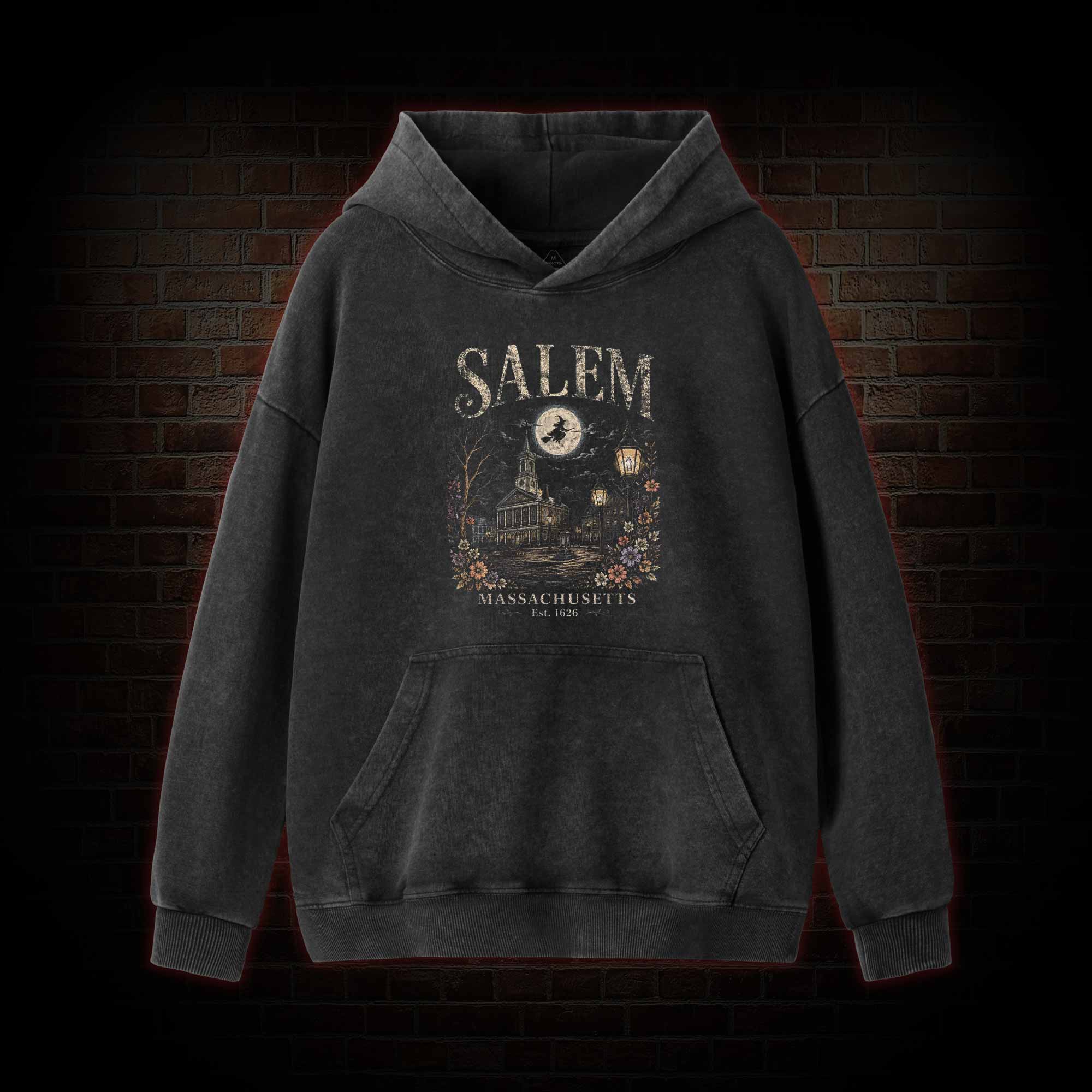 Salem Massachusetts Washed Hoodie