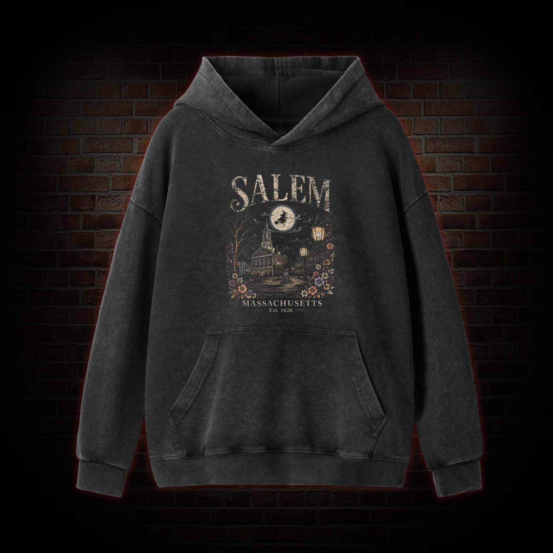 Salem Massachusetts Washed Hoodie