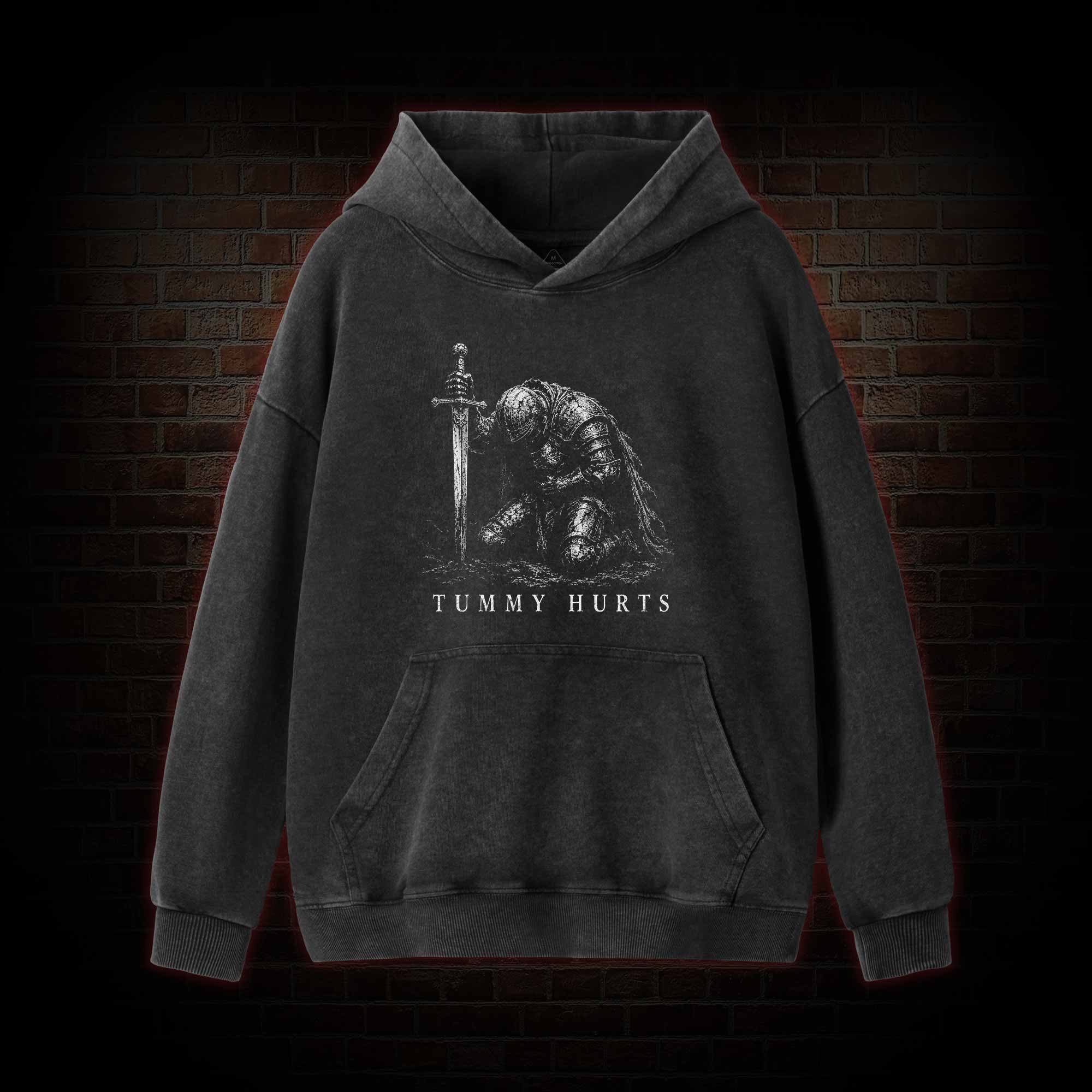 Tummy Hurts Knight Washed Hoodie