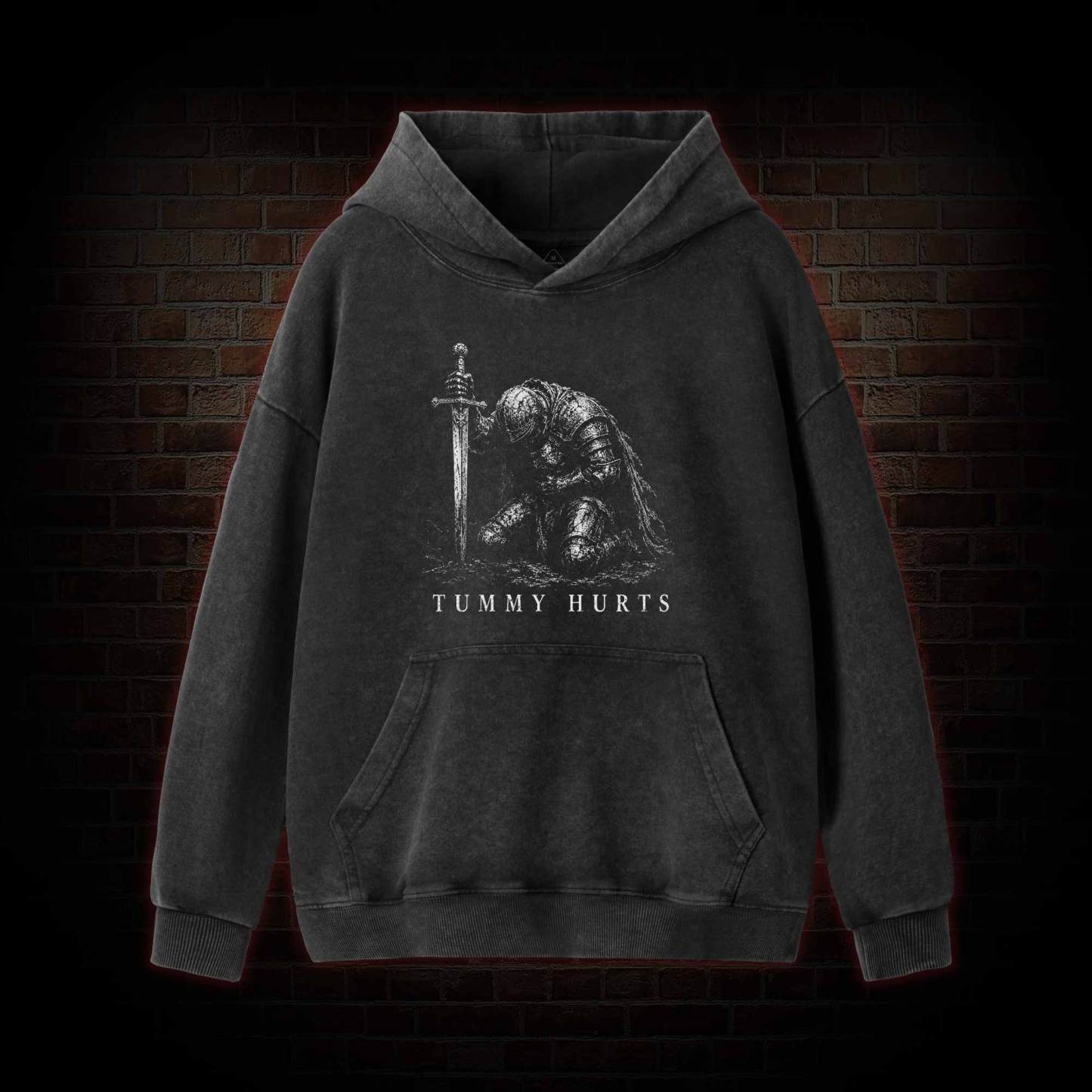 Tummy Hurts Knight Washed Hoodie