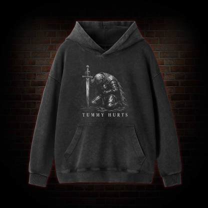 Tummy Hurts Knight Washed Hoodie