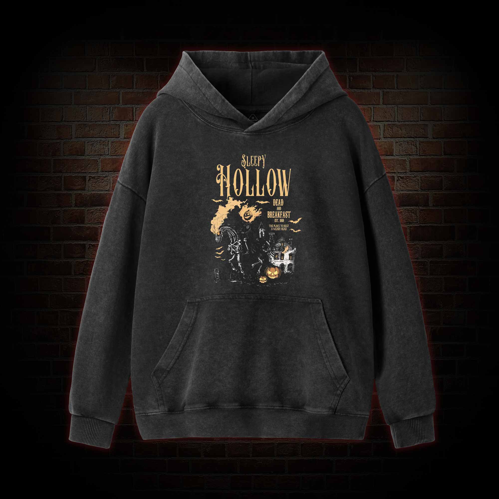 Comfort Colors Sleepy Hollow Halloween Washed Hoodie