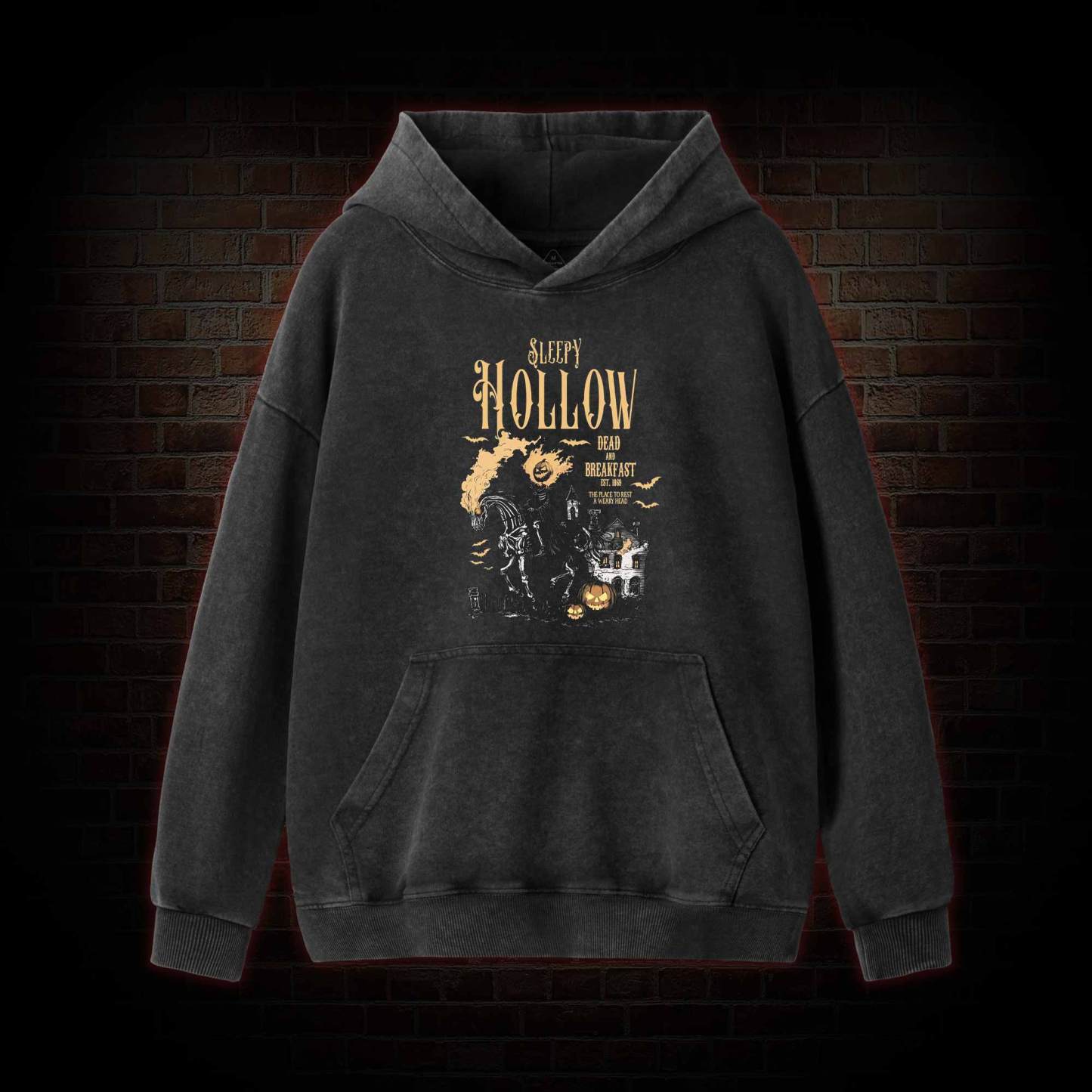 Comfort Colors Sleepy Hollow Halloween Washed Hoodie